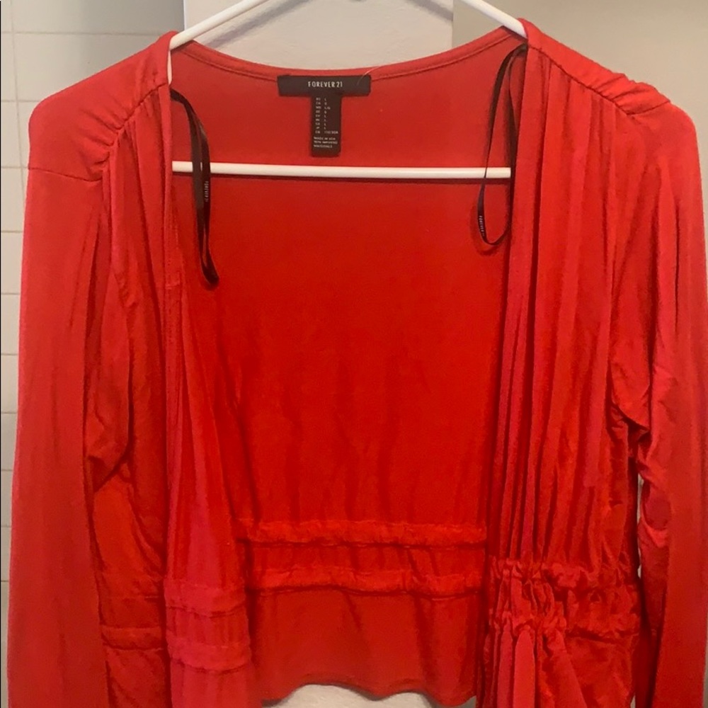 Long sleeve low cut top